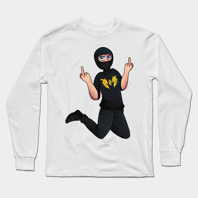 Ninja Brian Long Sleeve T-Shirt by ASinglePetal